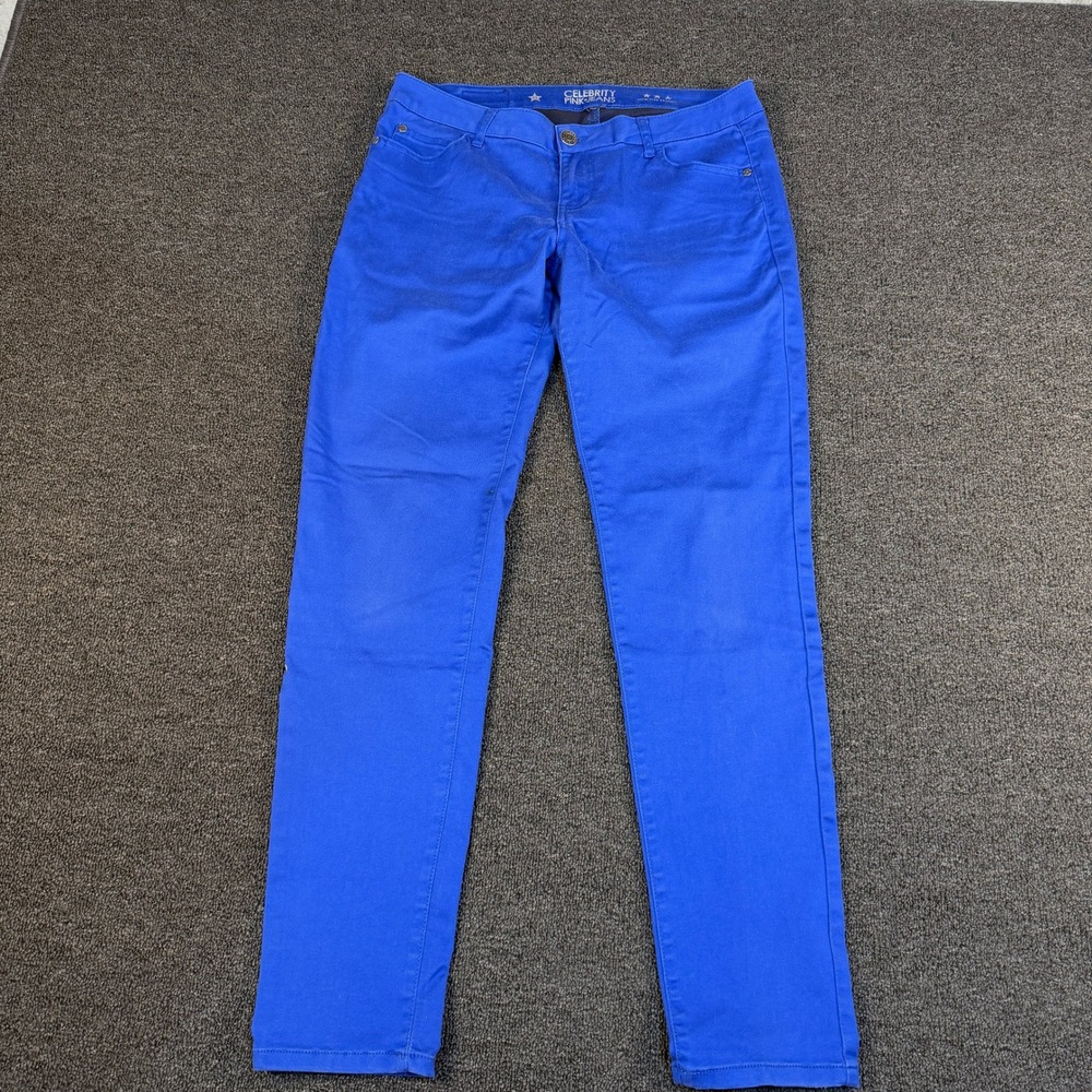 Celebrity Pink Jeans Womens 11 Low Rise Skinny Royal Blue Stretch EUC